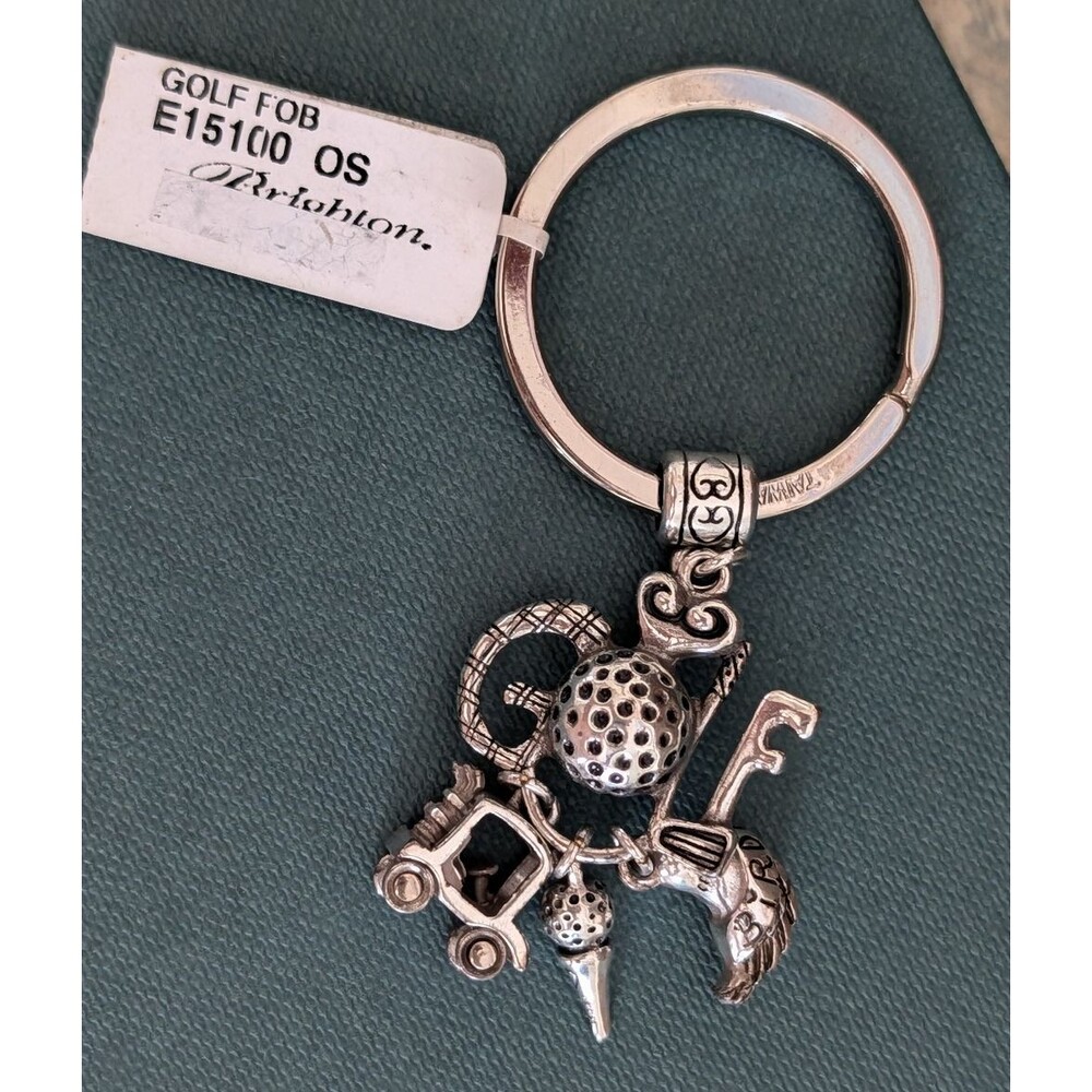 Brighton Silver Golf Fob,  Charm,  Key Holder, New With Tag
